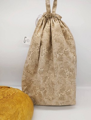 Frissentartó kenyeres zsák kapormintás bézs