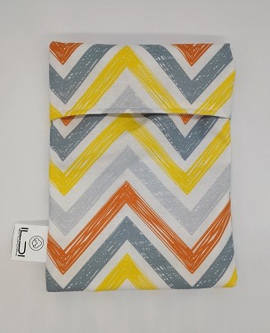 Snackbag - nasi tasak szürke, sárga chevron mintás