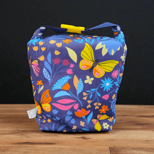 Pillangós kék uzsonnás táska