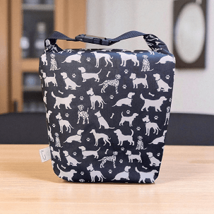 Kutyás fekete uzsonnás táska