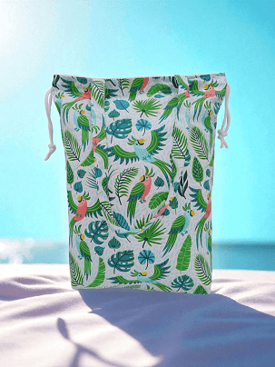 Papagájok fürdőruha tartó táska