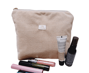 Kordbársony neszeszer bézs