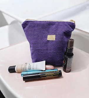 Kordbársony neszeszer lila