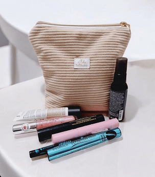 Kordbársony neszeszer bézs