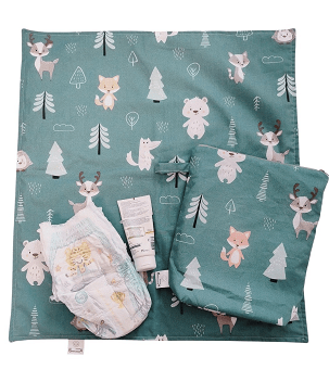 Pelenkázó neszeszer, alátéttel erdei állatok zsálya