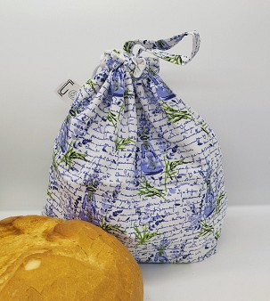 Frissentartó kenyeres zsák - levendulás