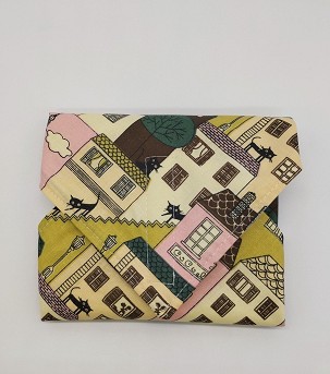 Újraszalvéta, szendvics csomagoló - rózsaszín háztetők