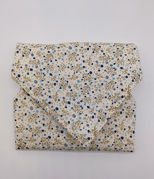 Újraszalvéta, szendvics csomagoló - bézs alapon virágok