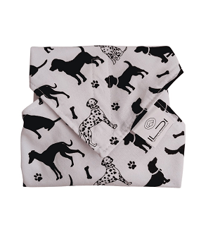 Újraszalvéta, szendvics csomagoló - fehér alapon kutyák