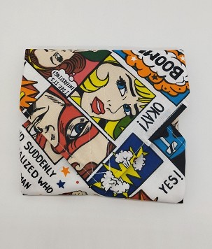 Újraszalvéta, szendvics csomagoló - színes képregényes