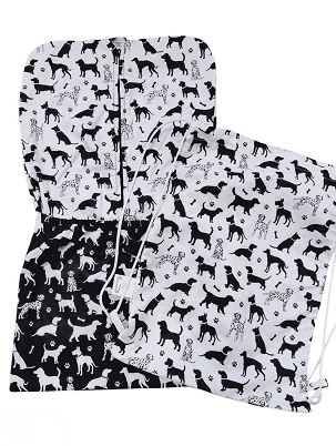 Óvodai szett - fehér alapon kutyák