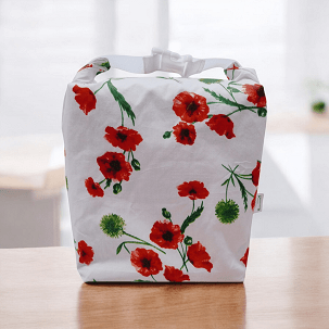 Uzsonnás táska - pipacsos