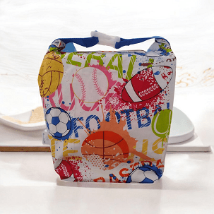 Uzsonnás táska - színes focis