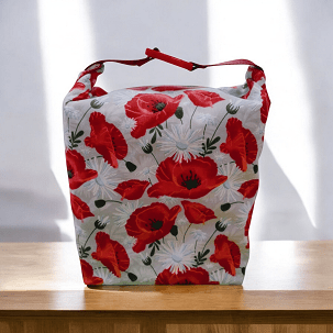 Uzsonnás táska - pipacsos