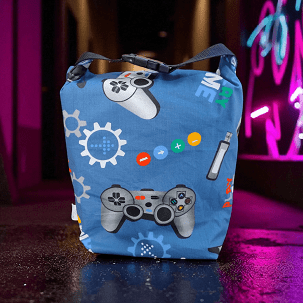 Uzsonnás táska - kék gameres