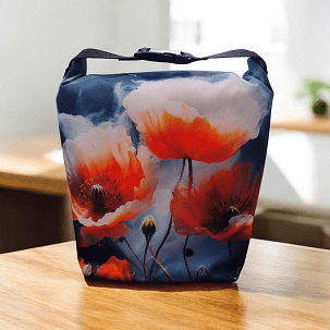 Uzsonnás táska - pipacsok 2