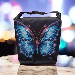 Uzsonnás táska - neon pillangók