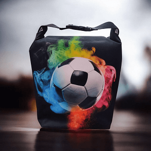 Uzsonnás táska - focilabdás színes