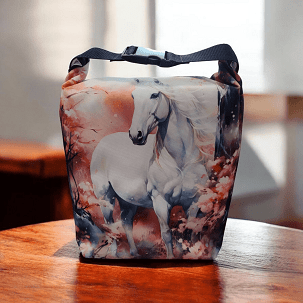 Uzsonnás táska - fehér ló