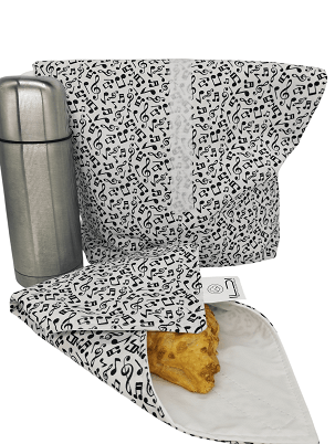 Uzsonnás zsák újraszalvétával szettben