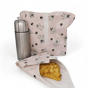 Uzsonnás zsák újraszalvétával szettben