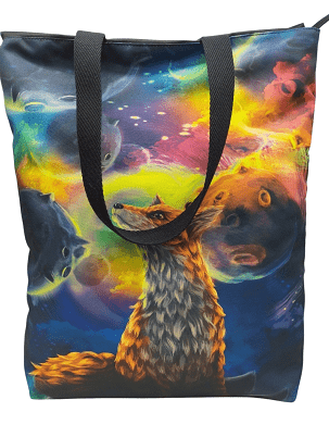 Nagyméretű pakolós táska - rókás