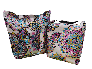 Táska szett - pink, lila mandala