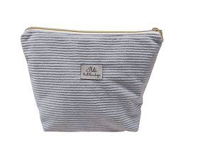 Kordbársony női neszeszer - szürke