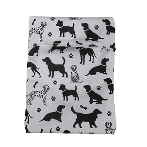 Snackbag, nasitasak - fehér alapon kutyák