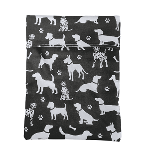 Snackbag, nasitasak - fekete alapon kutyák