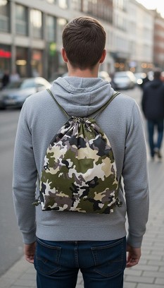 Tornazsák - gymbag terep mintás