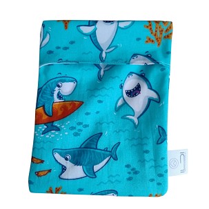 Snackbag, nasitasak - türkiz alapon cápák